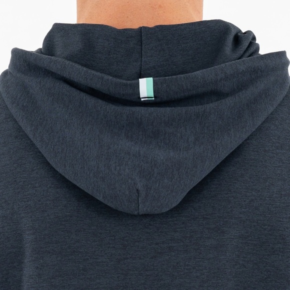Rhoback Men's Hesi Performance Hoodie - Postgame Gray NWT - Picture 3 of 7